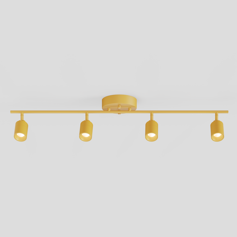 Shura 4 Head Track Light — Matte Mustard Yellow