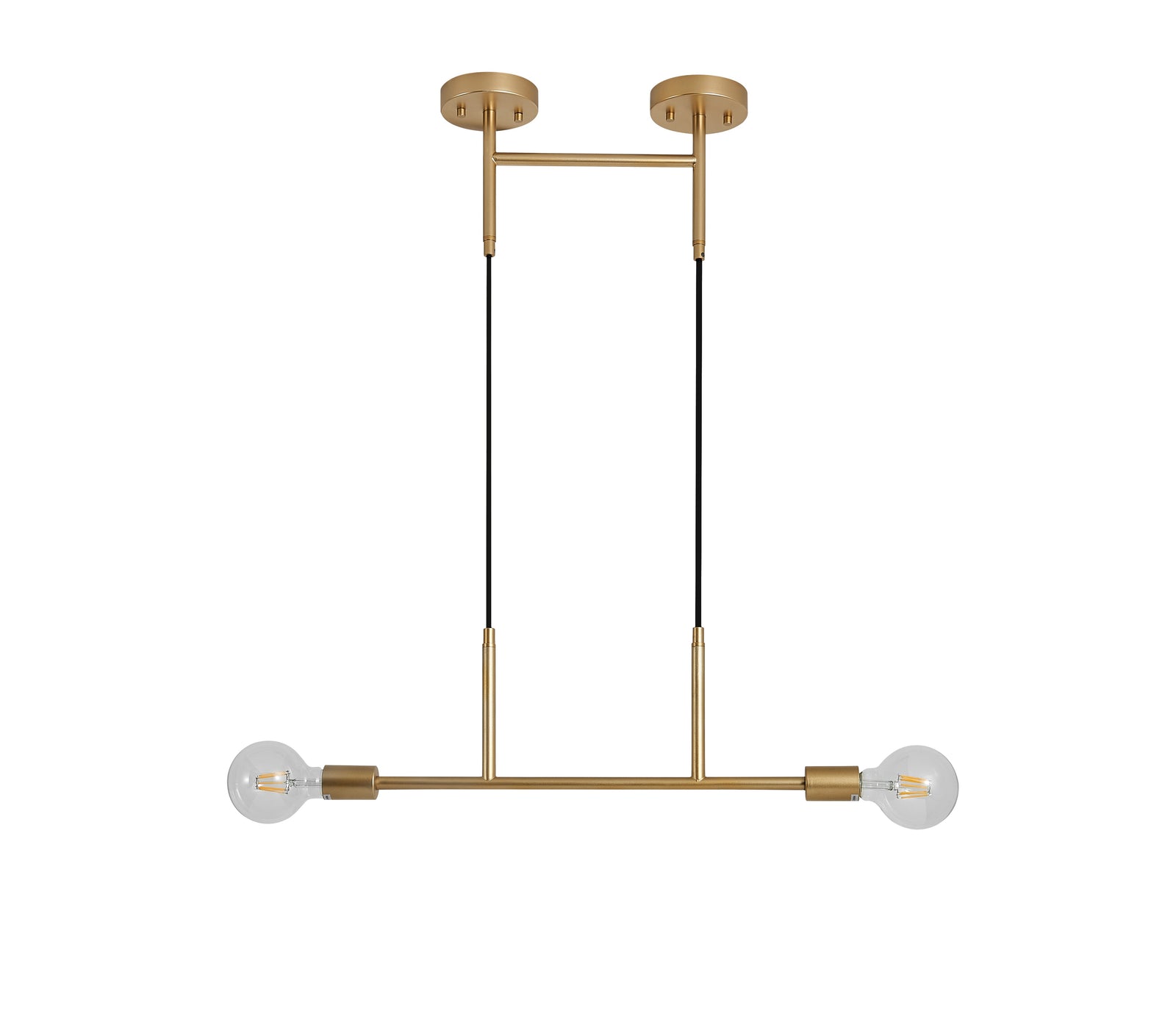 Modern Pendant Modern Style Pendant 2 Light — Gold