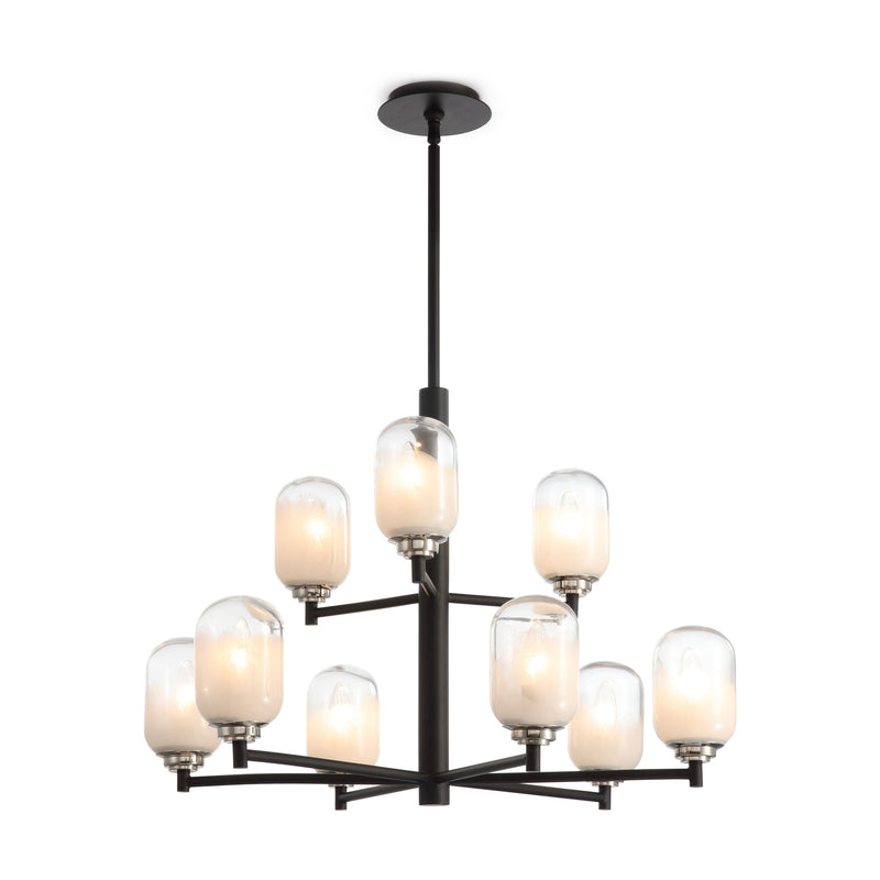Seren 9 Light Chandelier — Matte Black