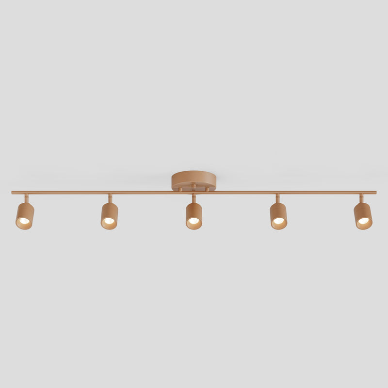 Shura 5 Head Track Light — Matte Warm Brown