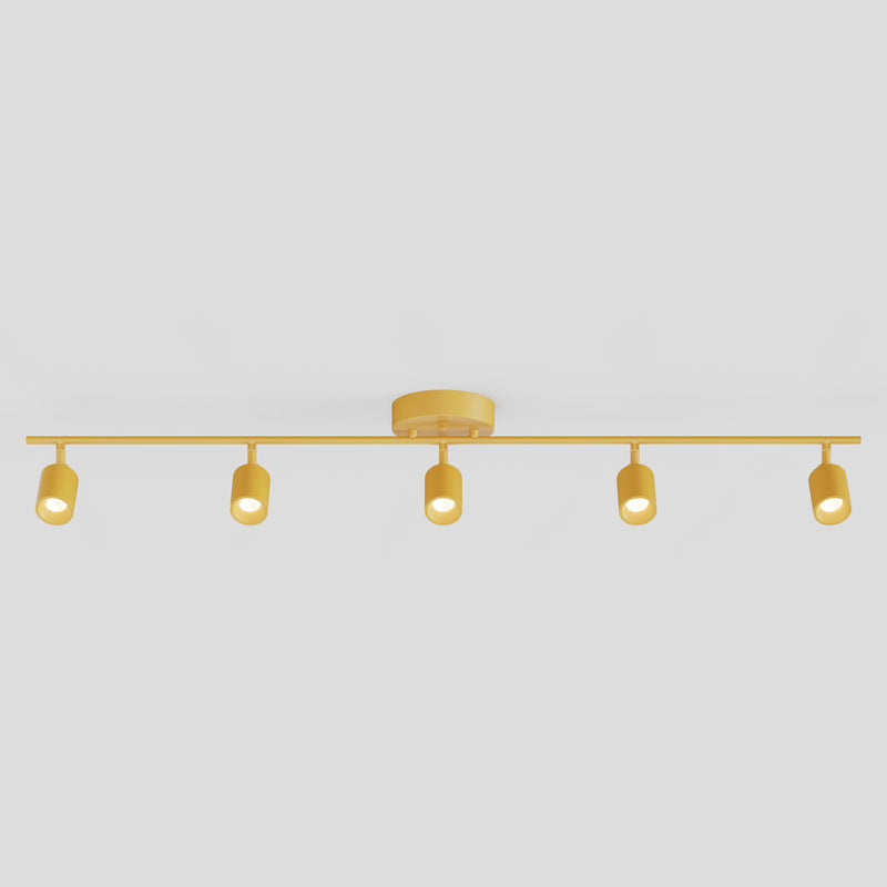 Shura 5 Head Track Light — Matte Mustard Yellow
