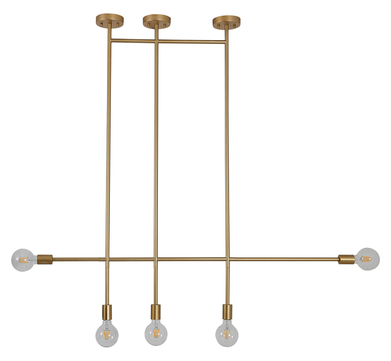 Modern Pendant Modern Style Pendant 5 Light — Gold