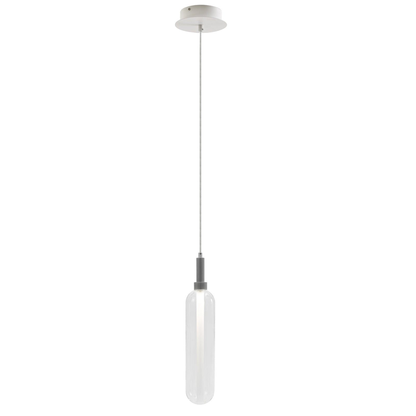 Glass Pendant LED Glass 1 Light Pendant — White