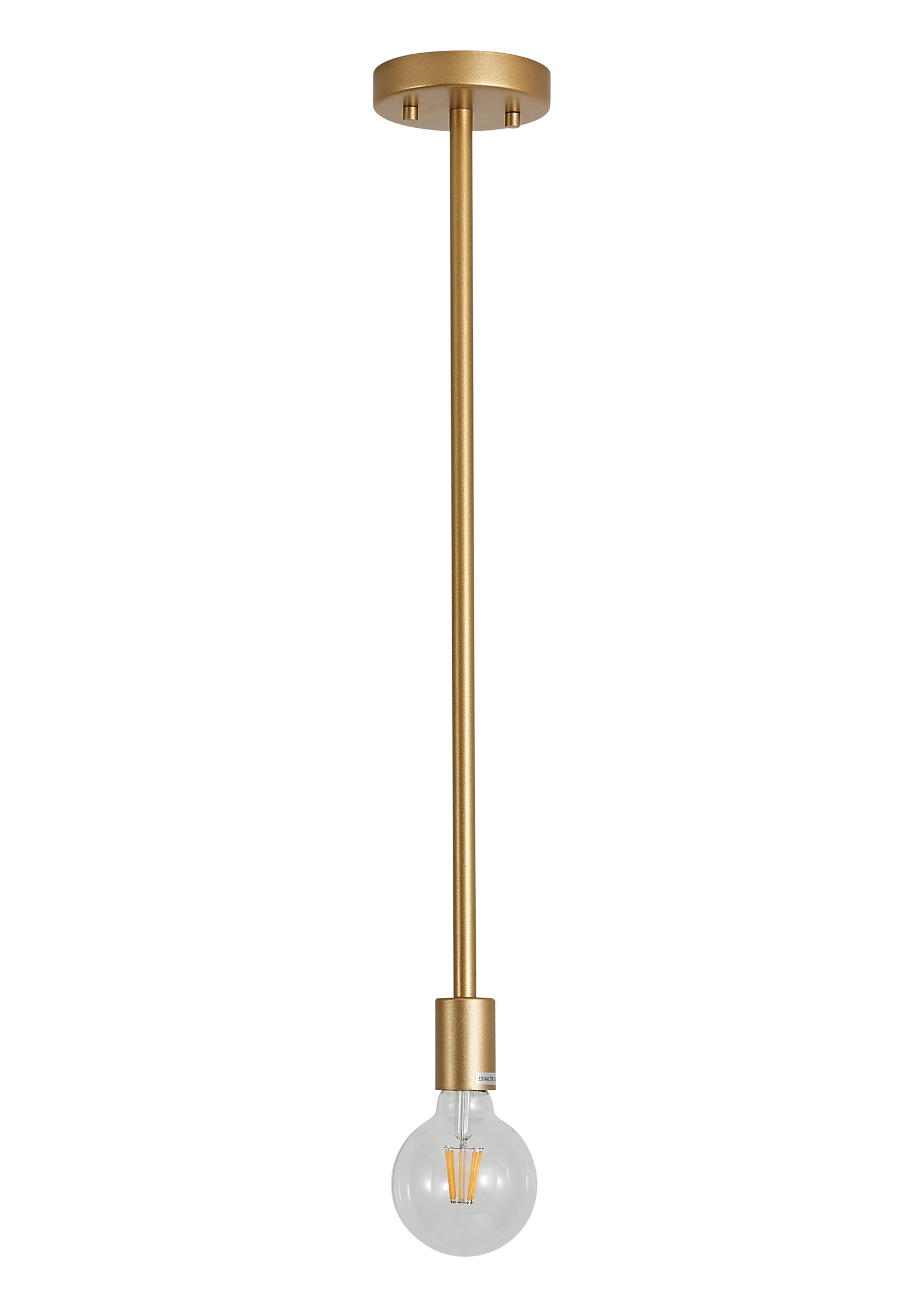 Single Bulb Pendant 1 Light — Gold