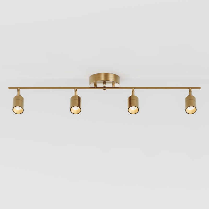 Shura 4 Head Track Light — Brushed Brass