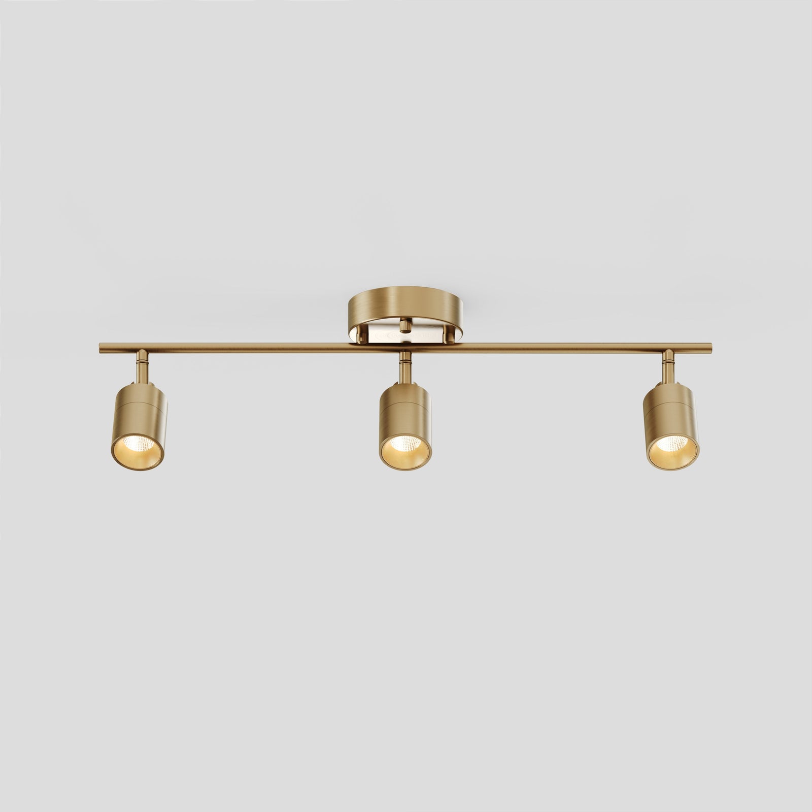 Shura 3 Head Track Light — Brushed Brass