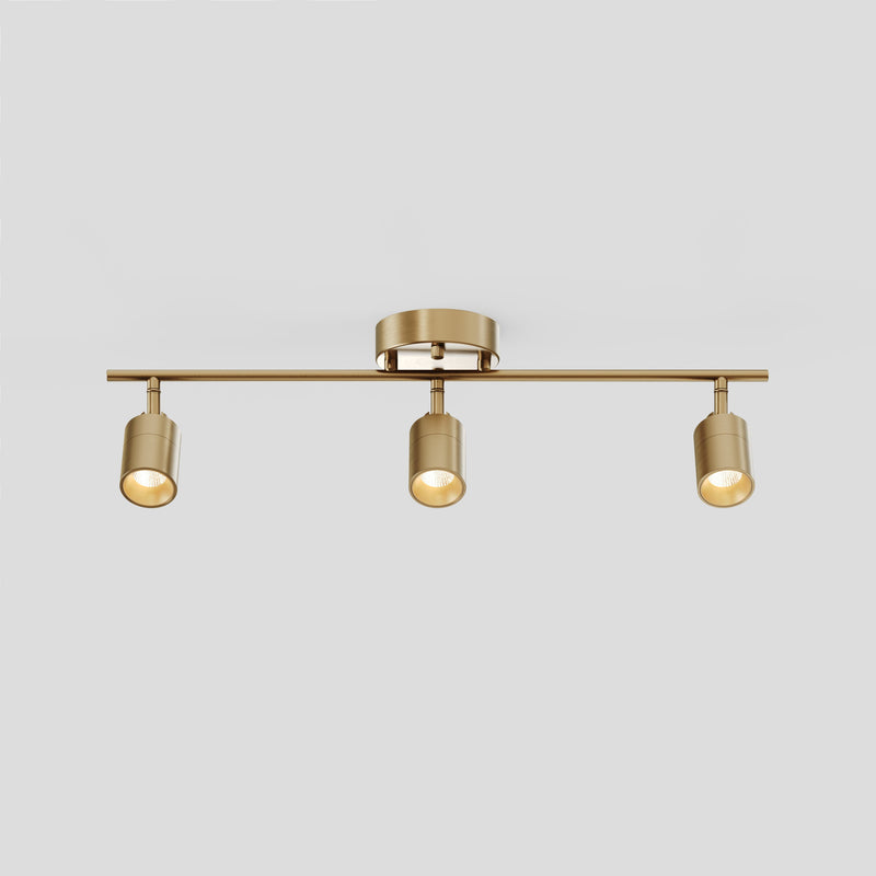 Shura 3 Head Track Light — Brushed Brass