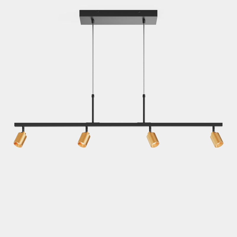 Shura 4 Head Track Pendant — Black And Brass
