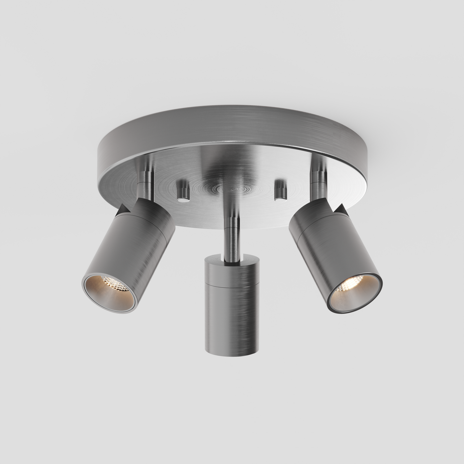 Shura 3 Head Round Flush Mount — Brushed Nickel