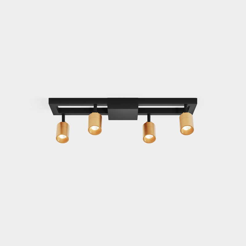 Shura 4 Head Square Track — Brass And Black