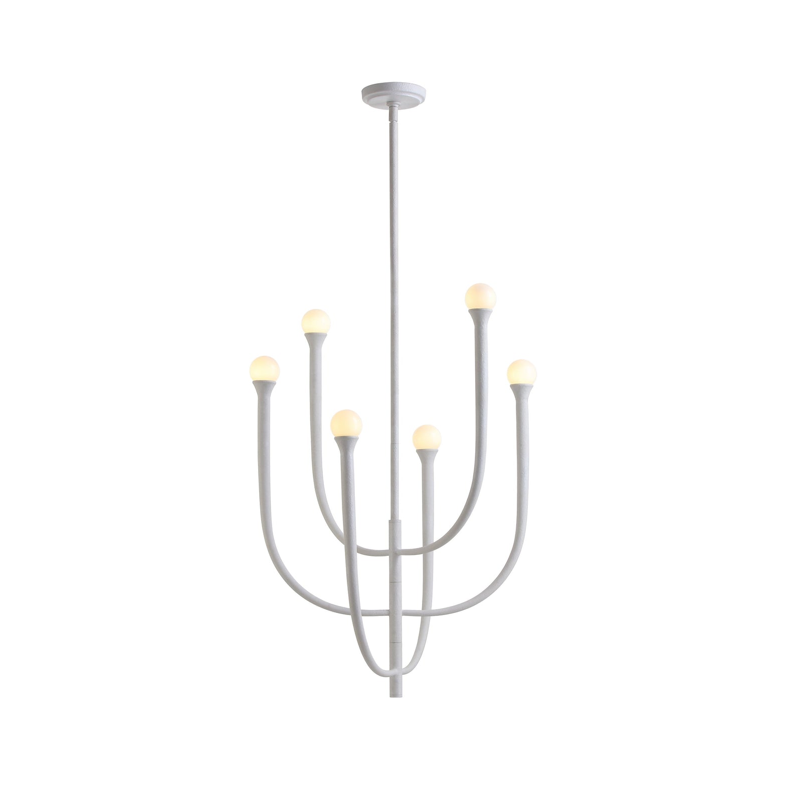 Breeze 6 Light Chandelier — Matte White