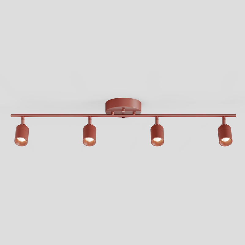 Shura 4 Head Track Light — Matte Burnt Sienna