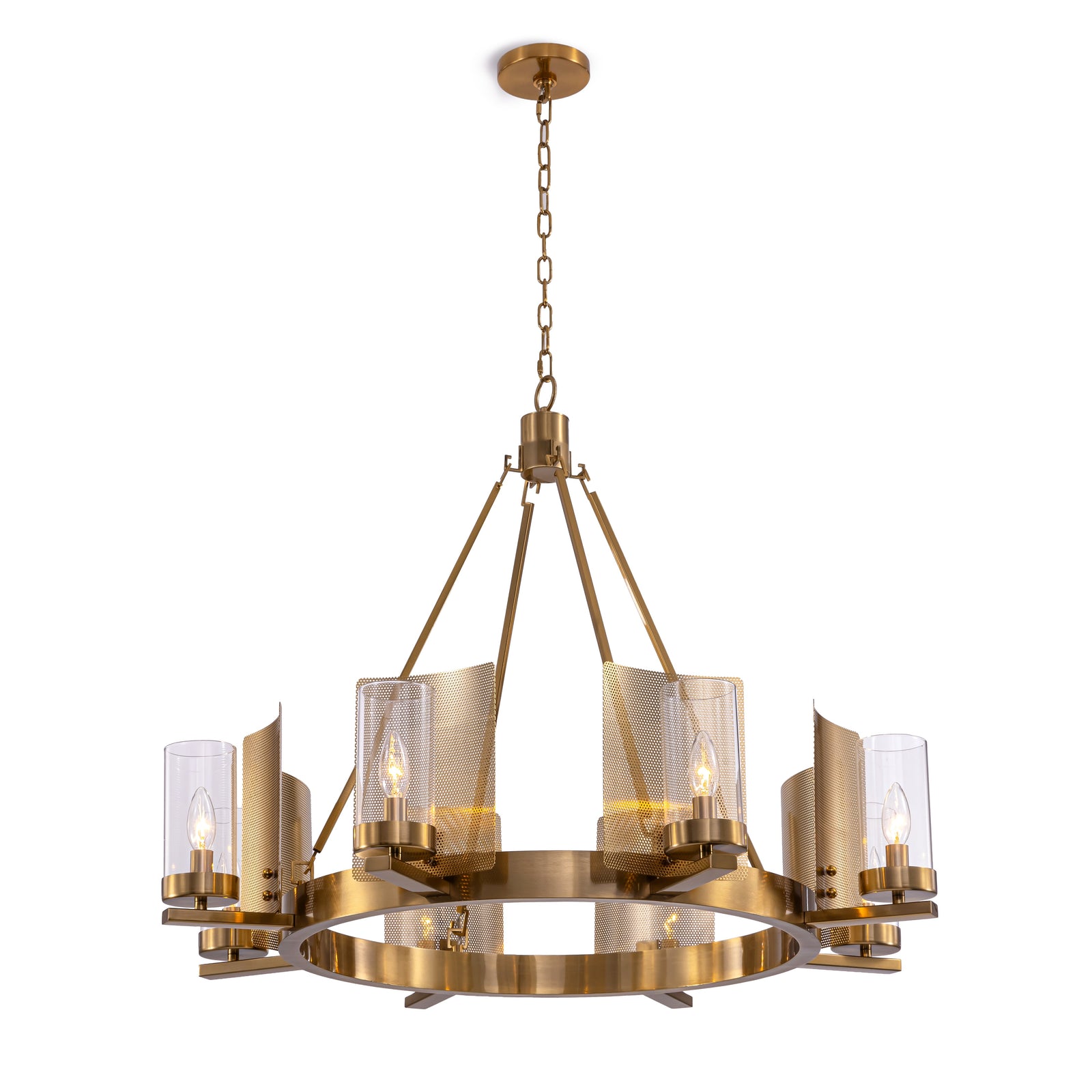 Aurelia 8 Light Chandelier — Brass