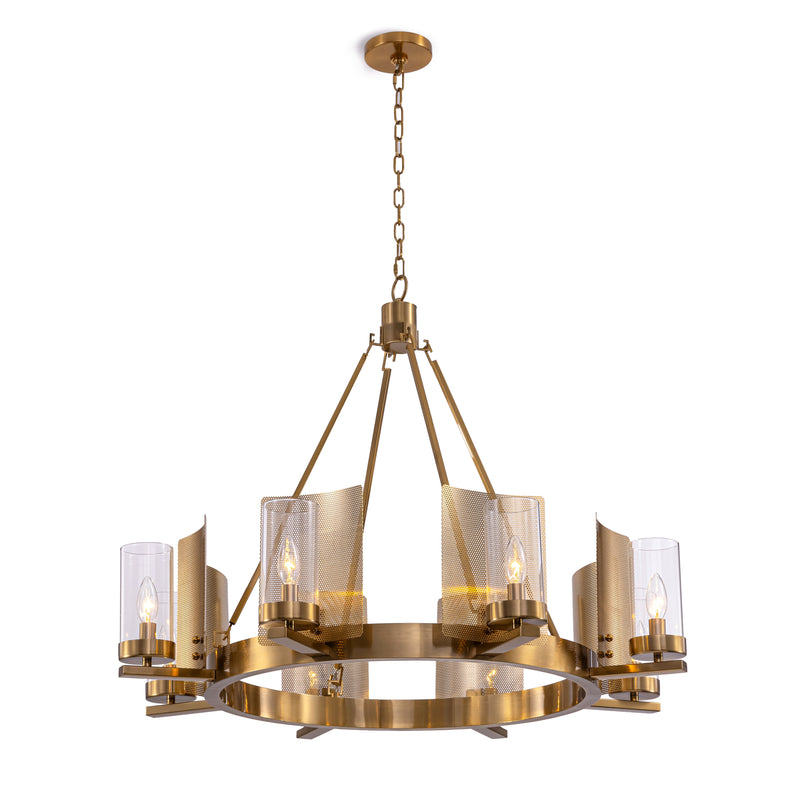 Aurelia 8 Light Chandelier — Brass