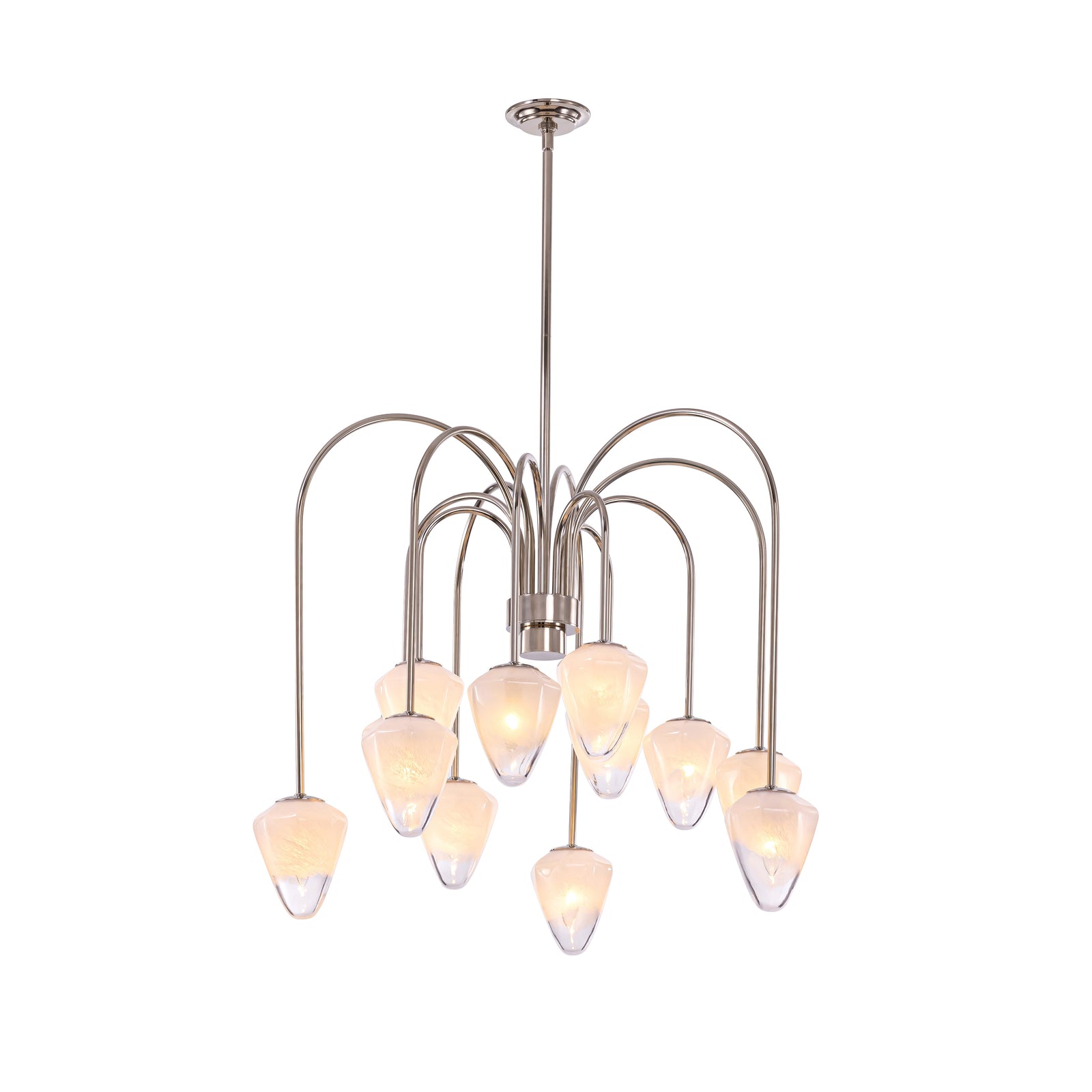 Nimbus 12 Light Chandelier — Polished Nickle