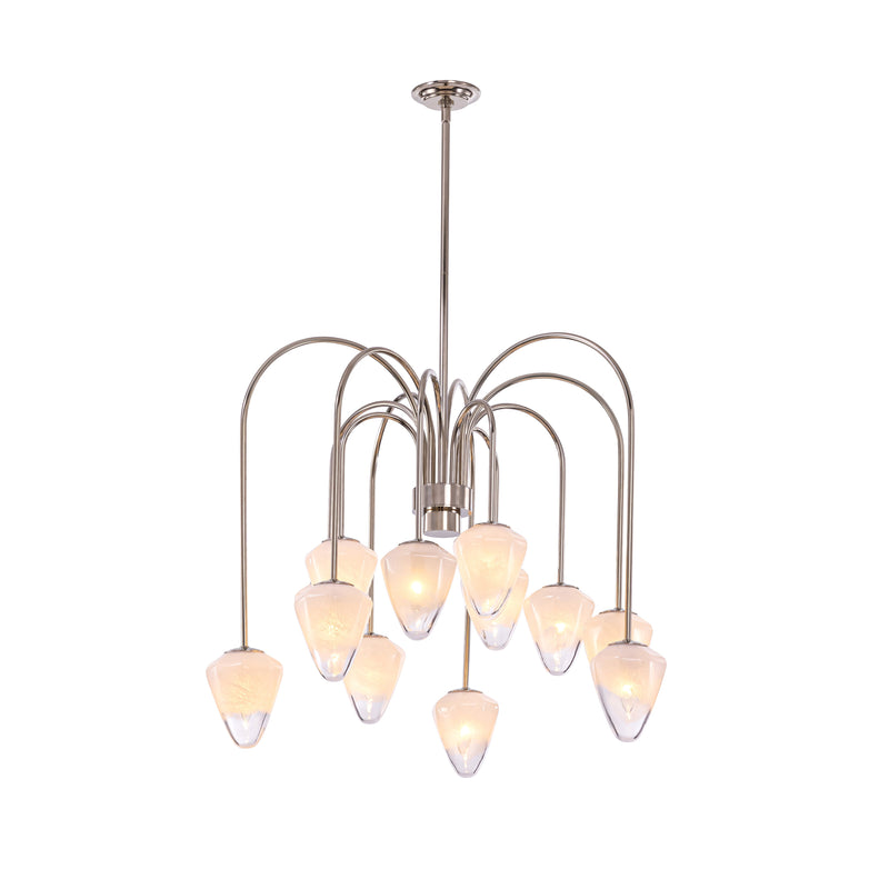Nimbus 12 Light Chandelier — Polished Nickle