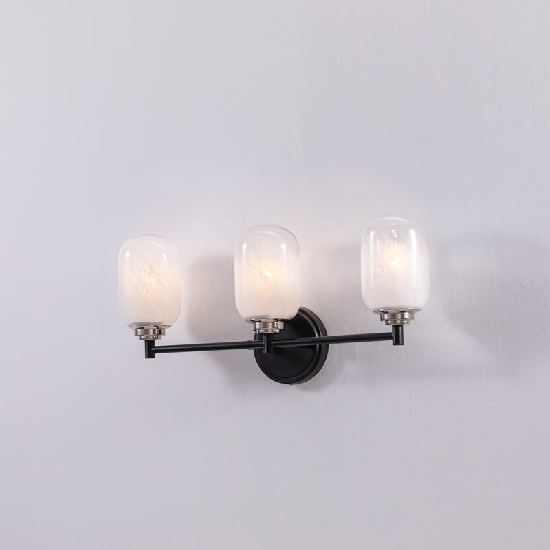 Seren 3 Light Wall Sconce — Matte Black