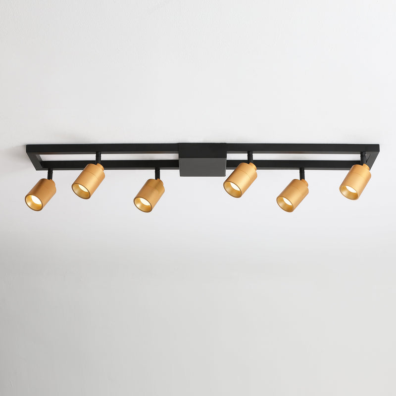 Shura 6 Head Square Track — Brass And Black