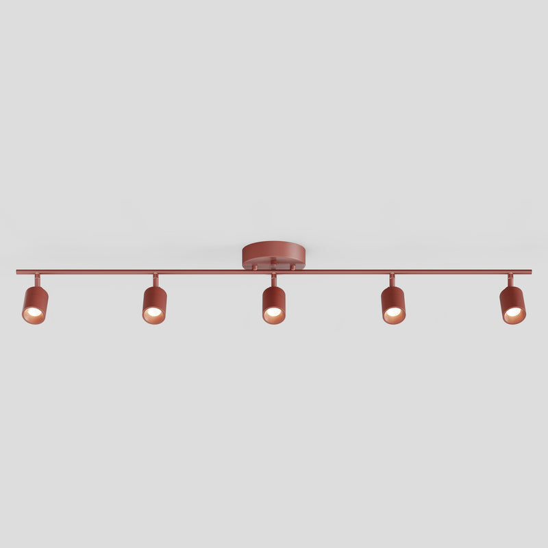 Shura 5 Head Track Light — Matte Burnt Sienna