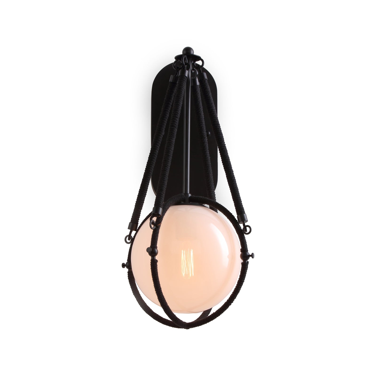 Voyager 1 Light Wall Sconce — Matte Black