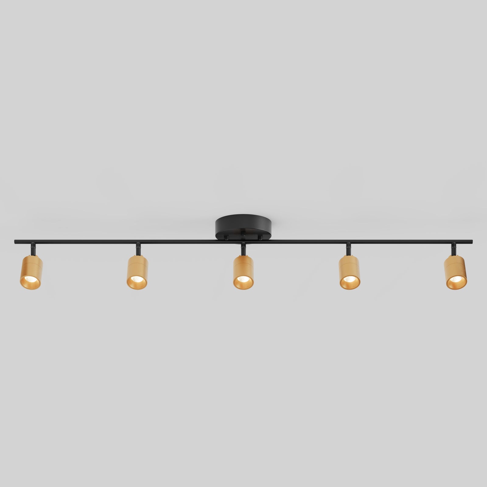 Shura 5 Head Track Light — Brass And Black / 3000K