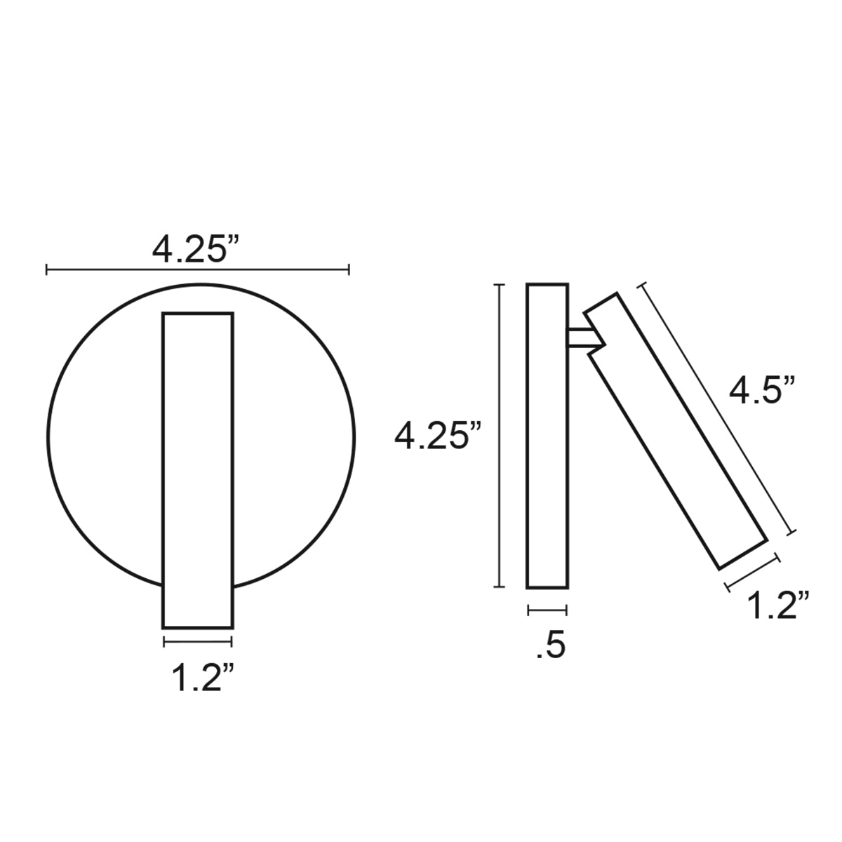 Karpo LED Spotlight dimensions