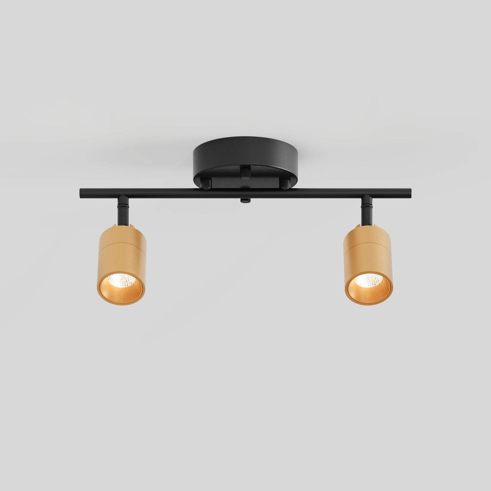 Shura 2 Head Track Light — Brass And Black