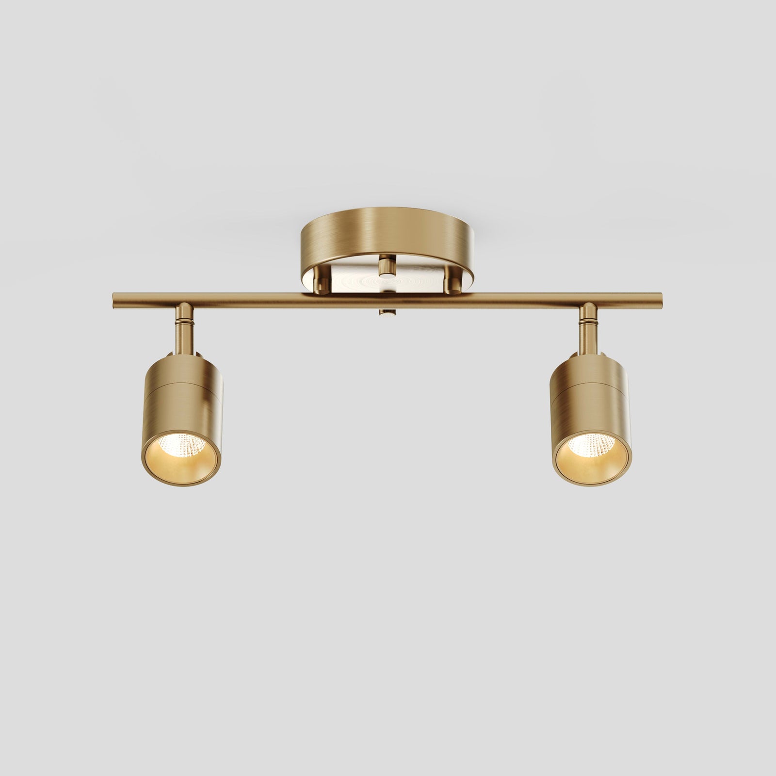 Shura 2 Head Track Light — Brushed Brass