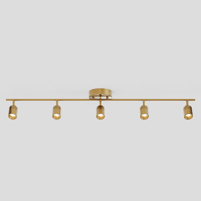 Shura 5 Head Track Light — Antique Brass
