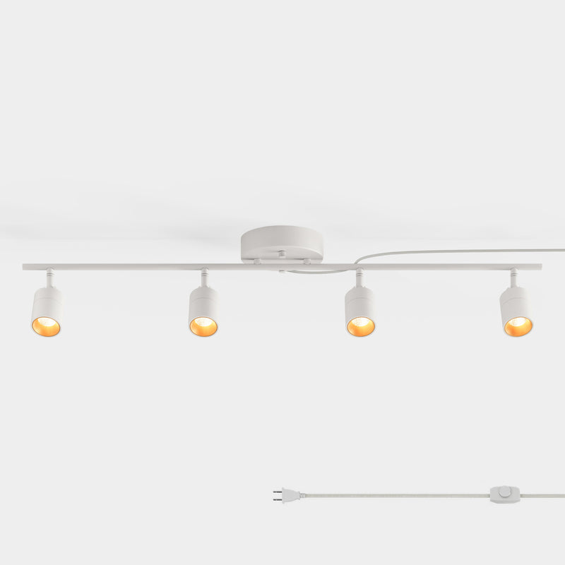 Shura 4 Head Plug-in Track Light — White