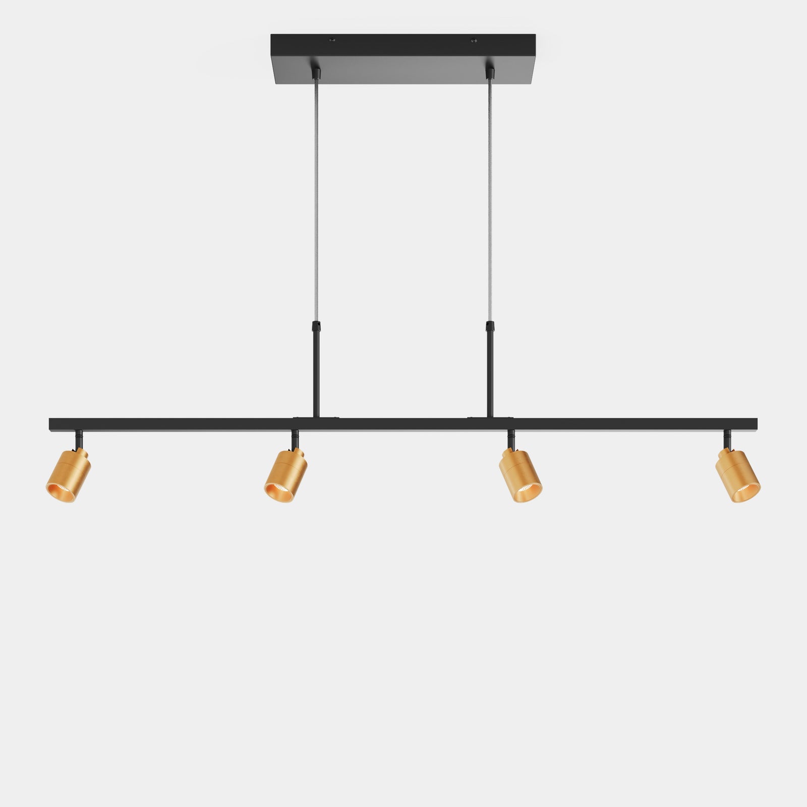 Shura 4 Head Track Pendant — Black And Brass