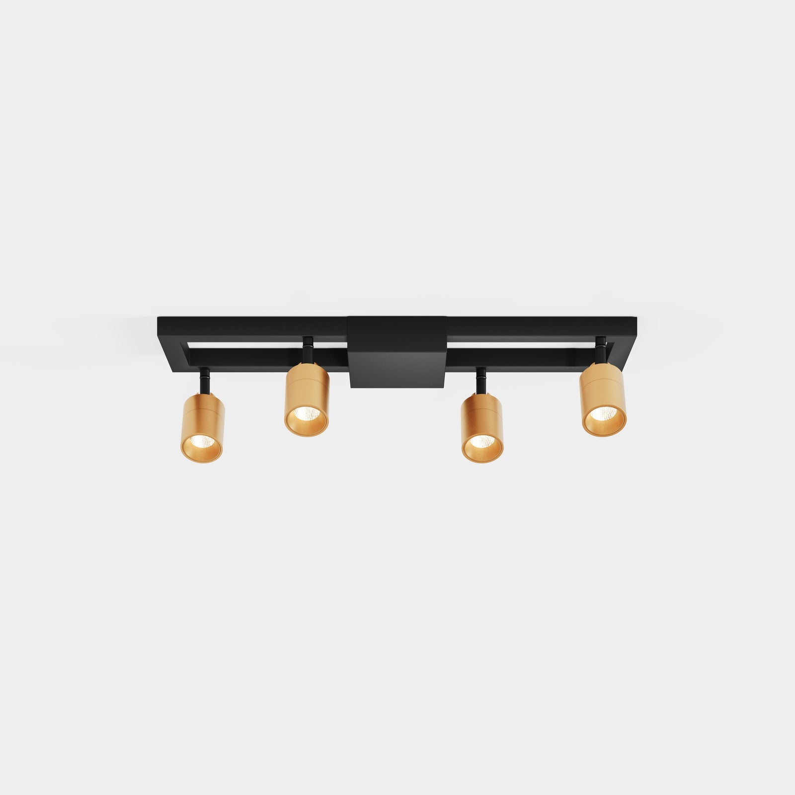 Shura 4 Head Square Track — Brass And Black