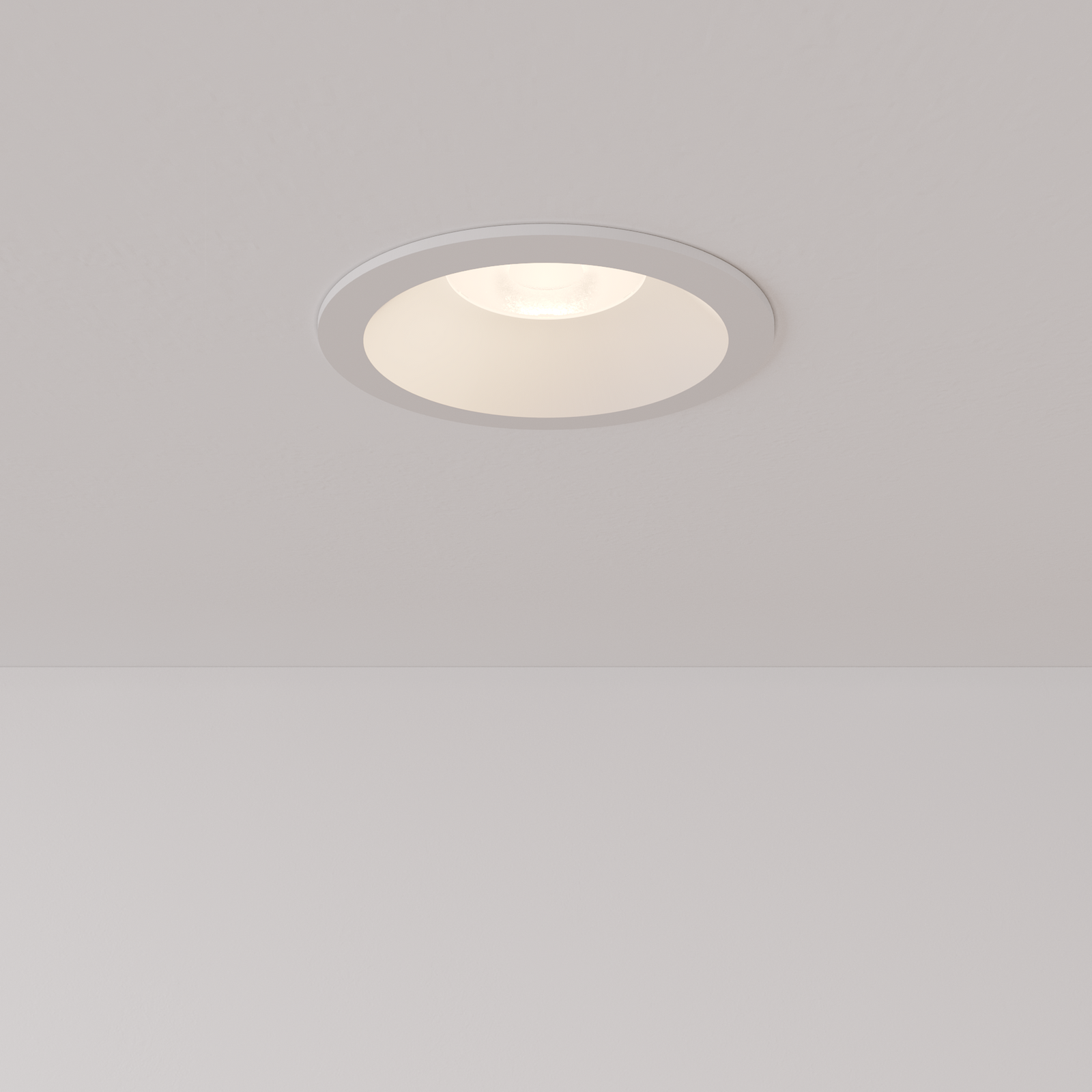 VidaLite Libra round downlight installed in a ceiling