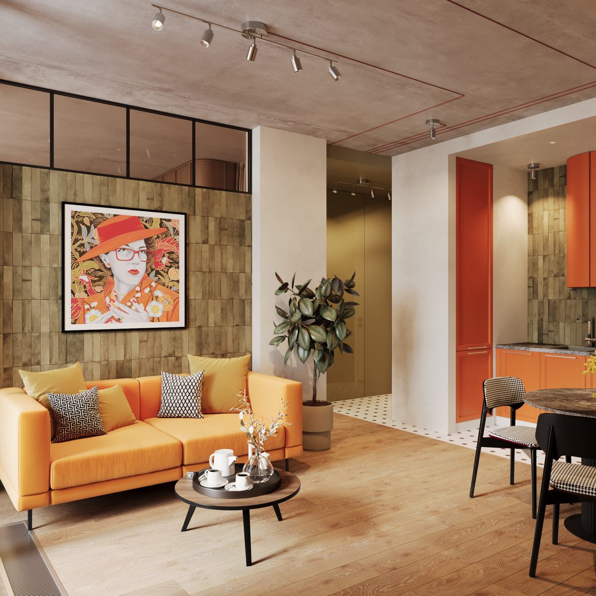 Shura in colorful living space