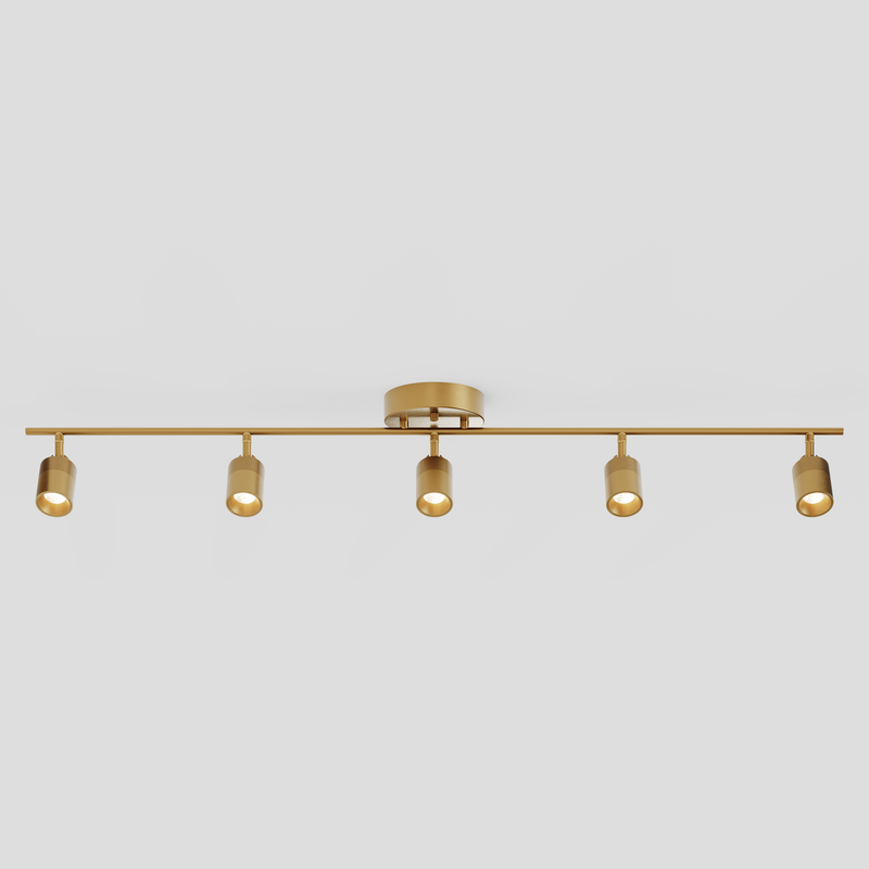 Shura 5-Head Track — Antique Brass